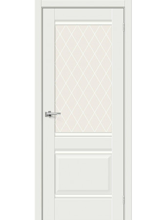 Межкомнатная дверь Прима-3 White Matt