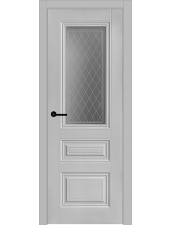 Межкомнатная дверь С 3 ПО Грей эмаль
