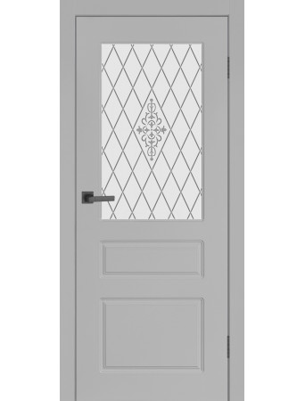 Межкомнатная дверь Честер ПО Серая эмаль